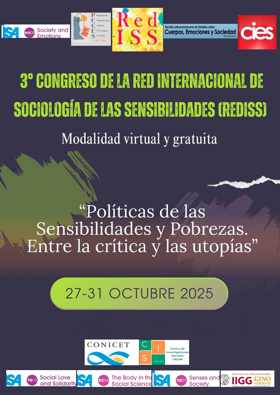 Tecnocare. 3er Congreso de la Red Internacional de Sociología de las Sensibilidades. 27 al 31 de Octubre 2025